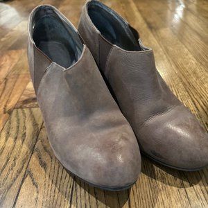 Aldo Brown Leather Bootie Wedges